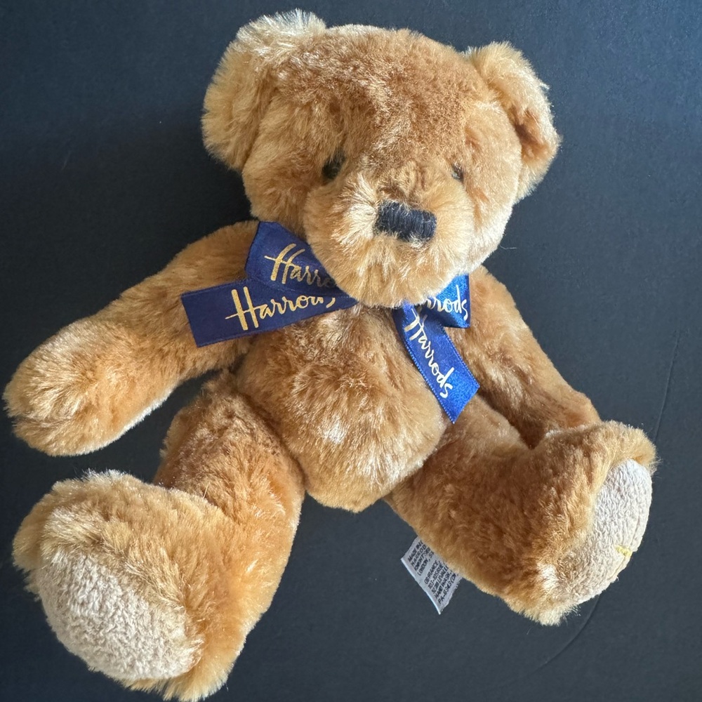 Harrods Iconic Teddy Bear w/Logo Printed on the Ribbon on Bear’s Neck & Left Paw